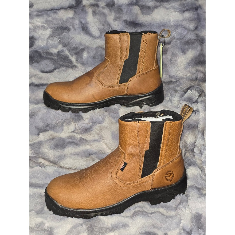 NWT Sureway 612 Brown Leather Soft toe Work Boots Slip Resistant EH Rated SZ 9.5
